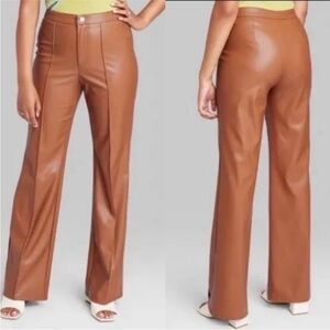 Wild Fable Faux Leather Flare Pants 18 NWT